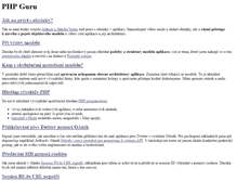 Tablet Screenshot of phpguru.cz